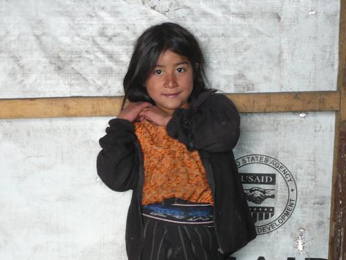 One of the many children who watched us daily