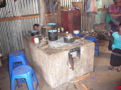 A stove we built last year being used by the family