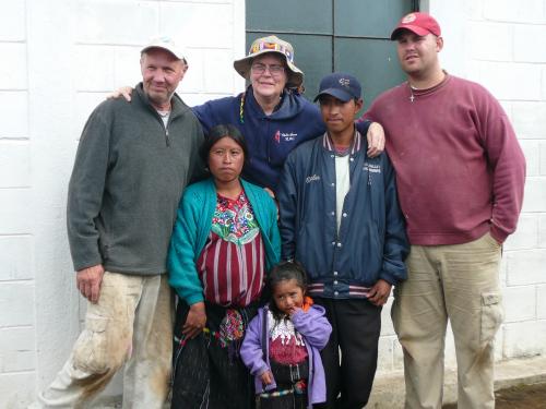 Stove building teams with their families