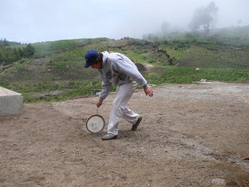 Josh actually rolling the disk