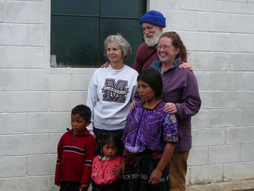 Stove building teams with their families