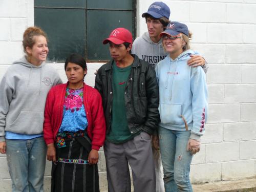 Stove building teams with their families