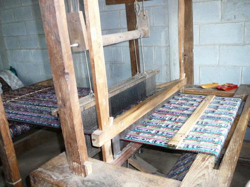Family making beautiful cloth