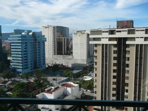 view from window of beautiful hotel room