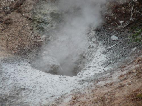 Steam coming from the earth