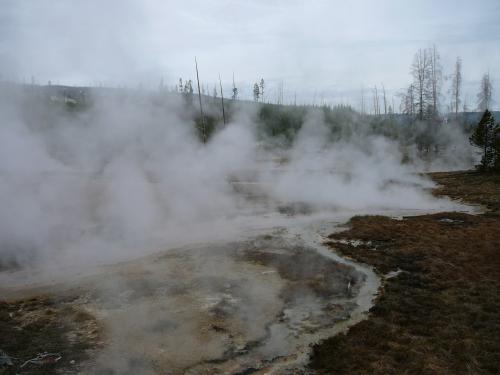 The ground on fire