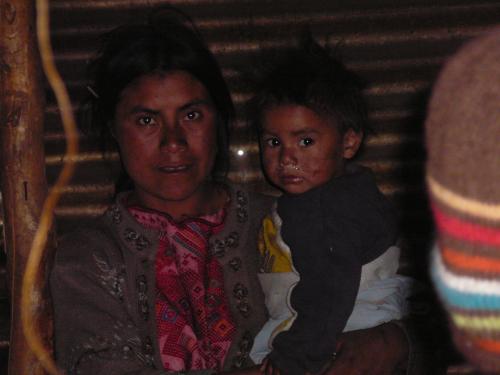 Family recieving a stove