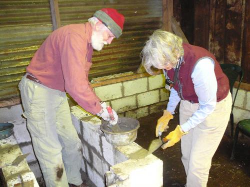 Sue and Bill hard at work