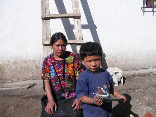 A family receiving a stove
