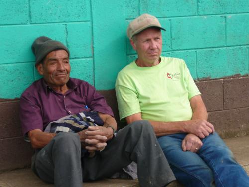 Don Juan and Wayne resting after the final day of work