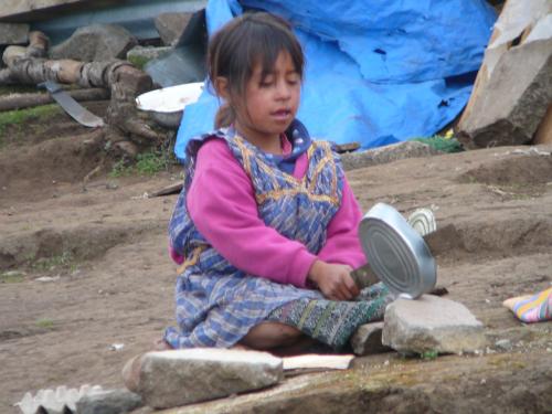 Child with a machete