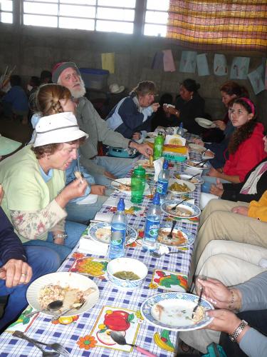 Our dinner table at the final feast