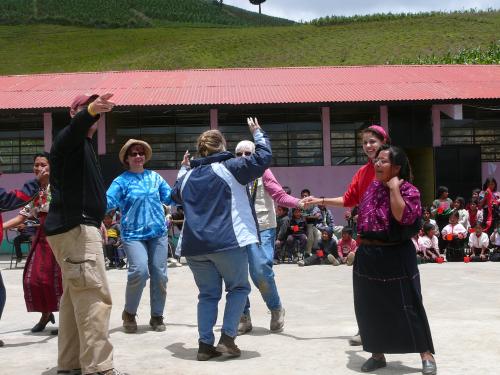 Dancing at the festival