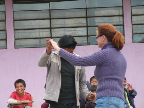 Trish dancing at the Festival