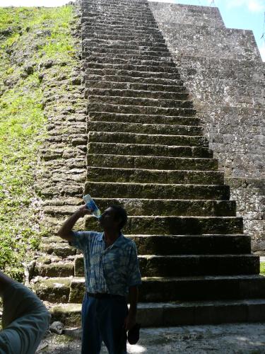 Steps up a monument